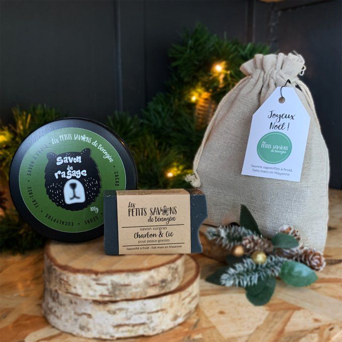 Savon de rasage et savon Charbon & Cie - pour les hommes