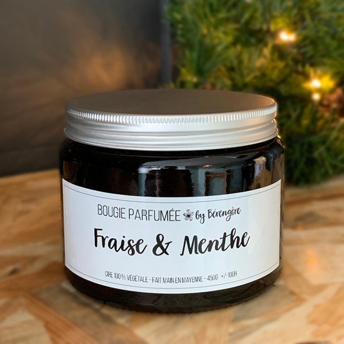 Grande Bougie parfumée Fraise & Menthe
