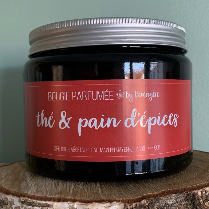 Grande Bougie parfumée Thé et pain d'épices